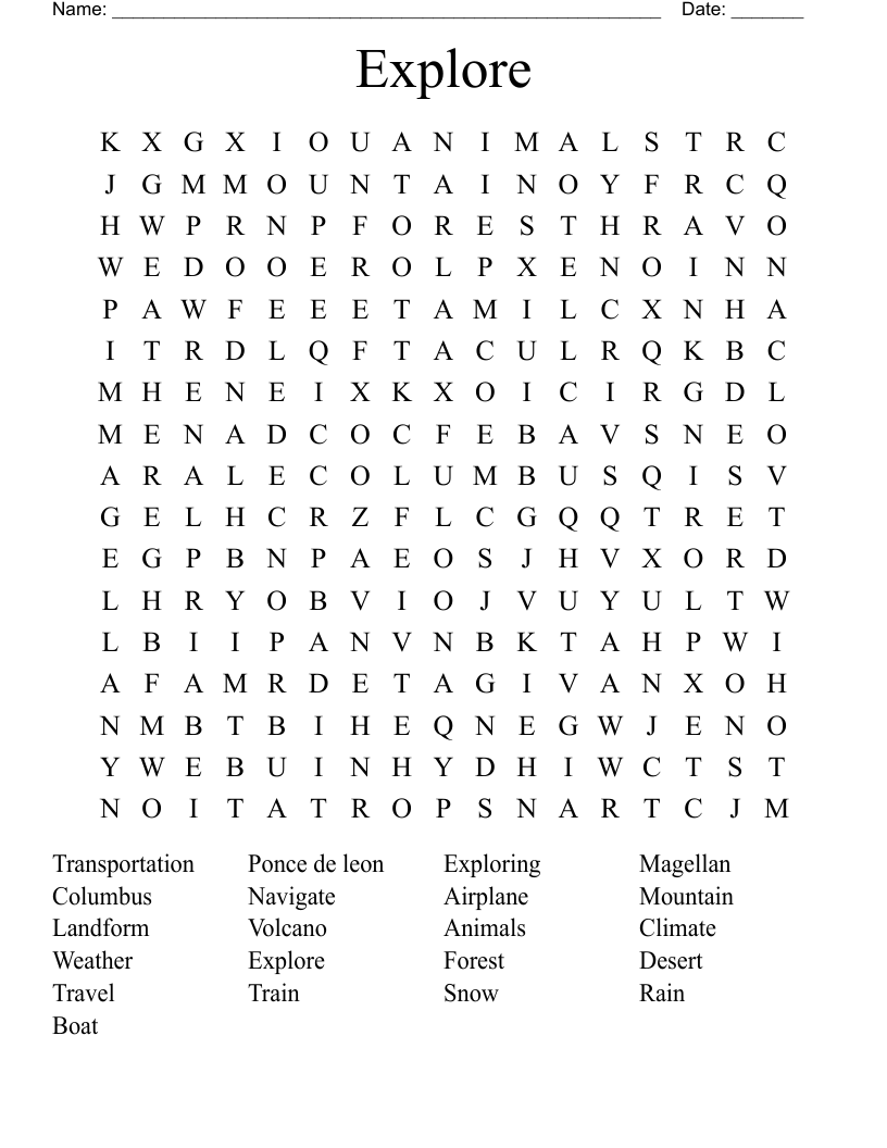 Explore Word Search
