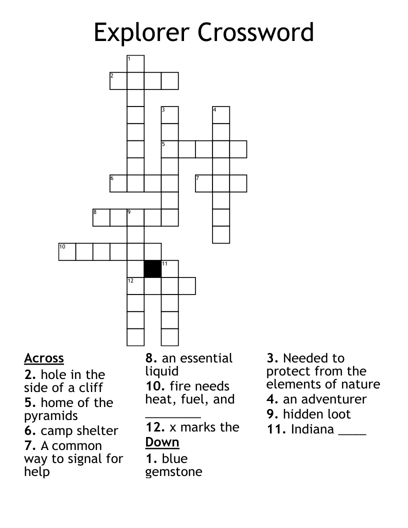 Explorer Crossword
