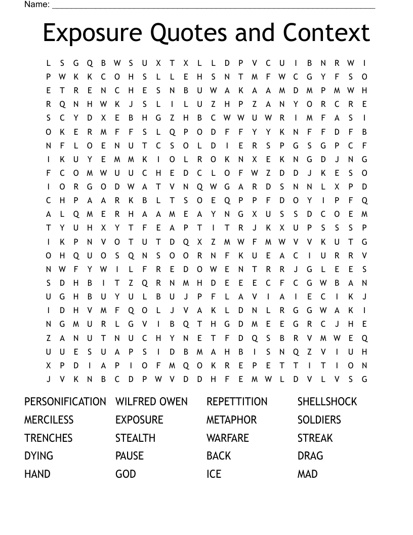 Exposure Quotes and Context Word Search