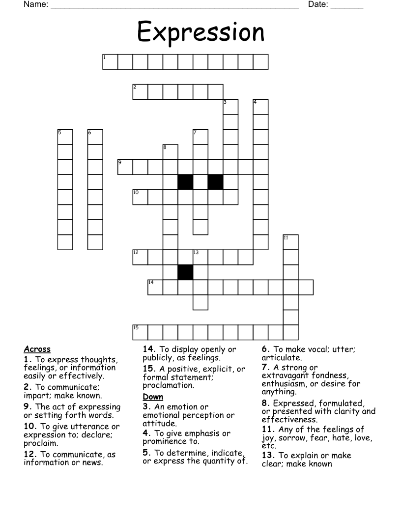 Expression Crossword