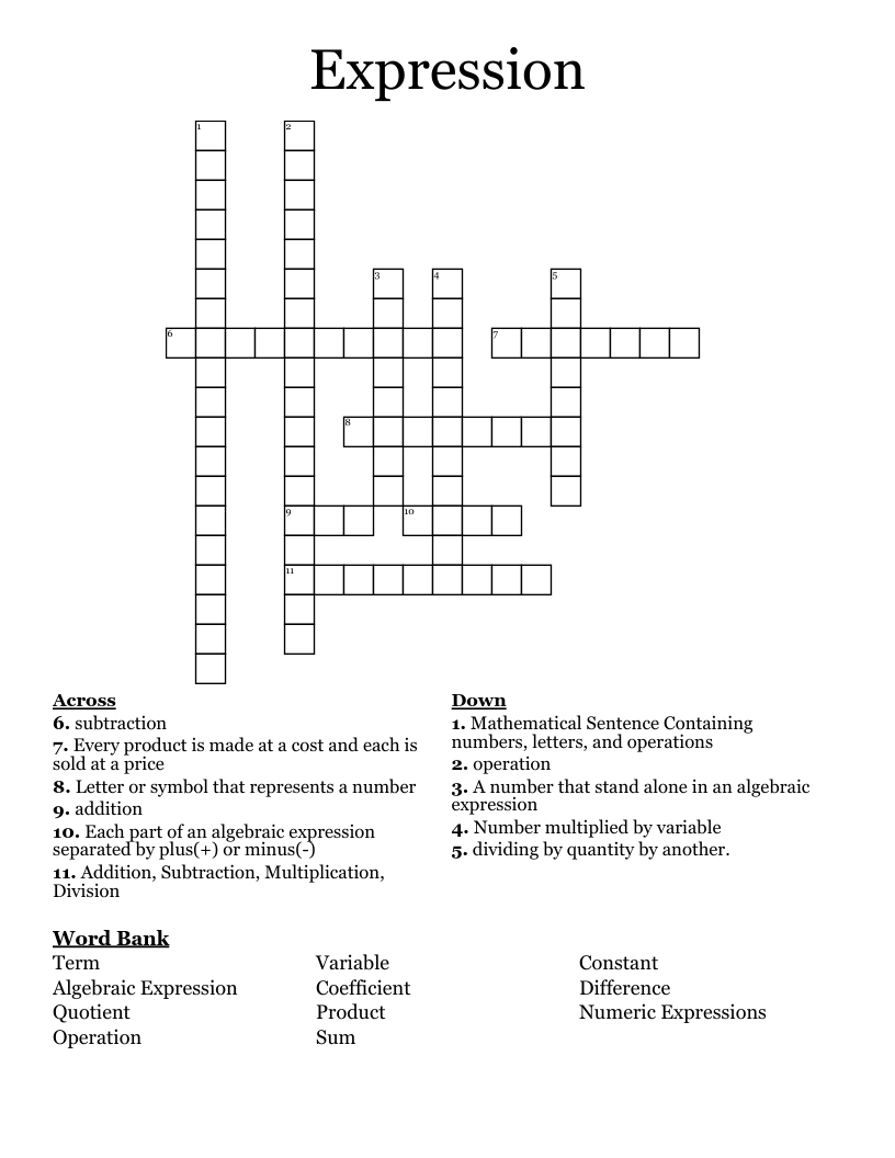 Expression Crossword