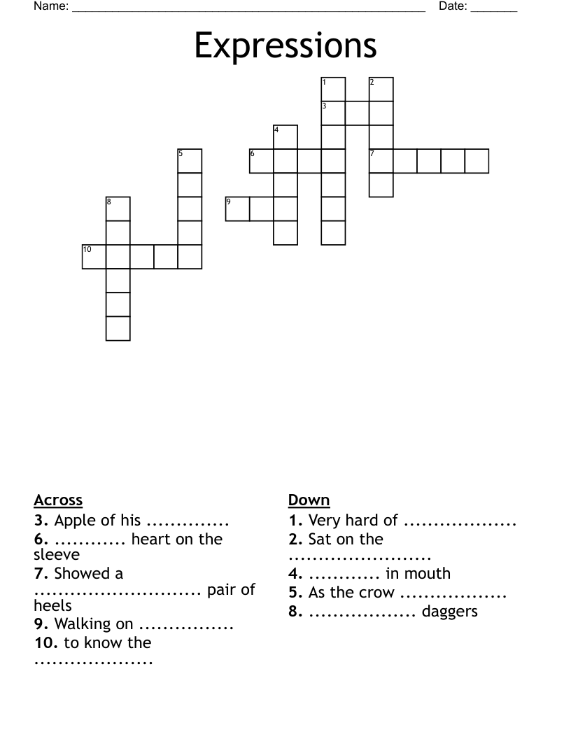 Expressions Crossword