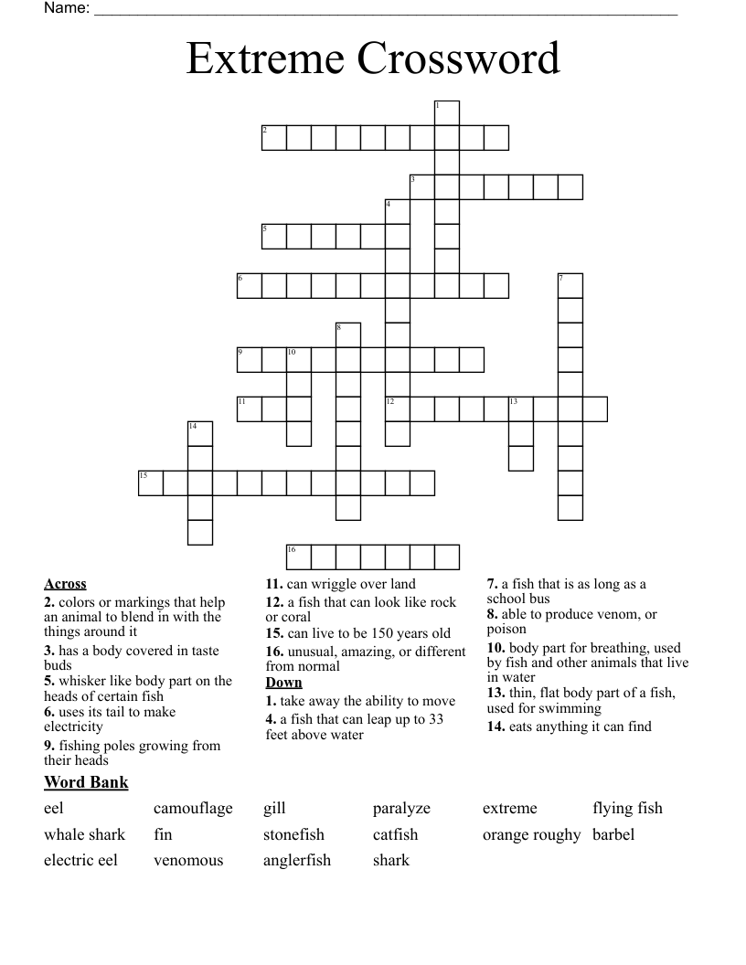 Extreme Crossword