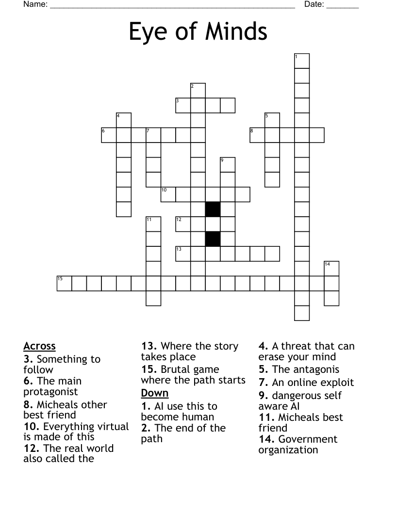 Eye of Minds Crossword