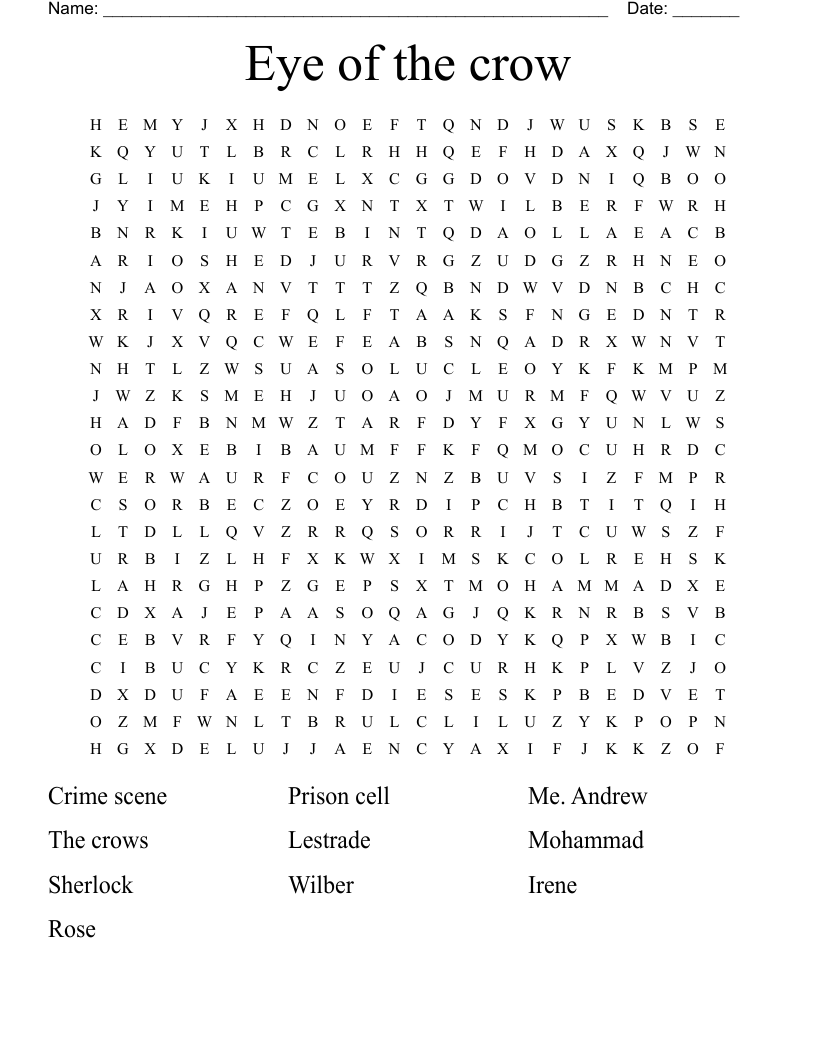 Eye of the crow  Word Search