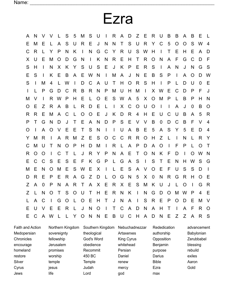 Ezra Word Search