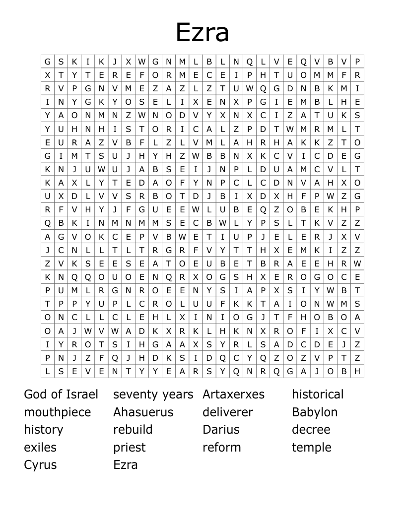 Ezra Word Search