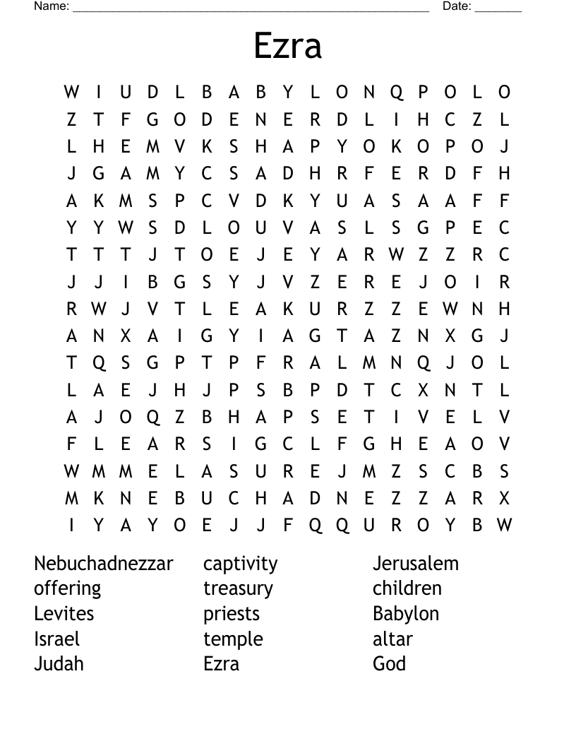 Ezra Word Search
