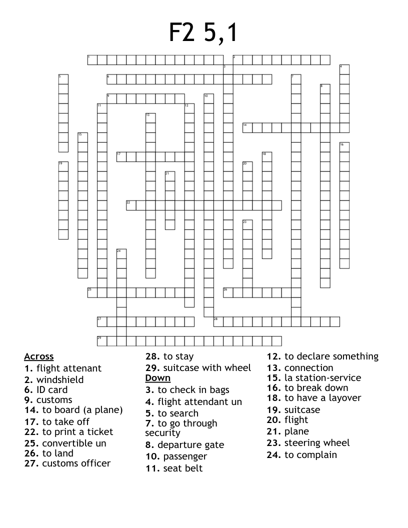 F2 5,1  Crossword