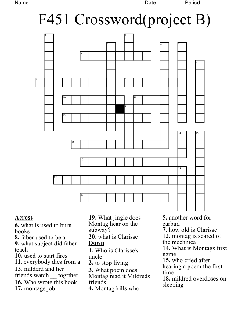 F451 Crossword(project B)