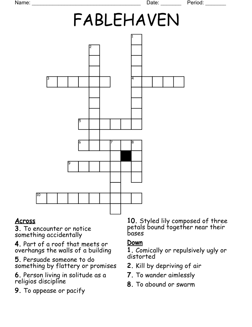 FABLEHAVEN Crossword