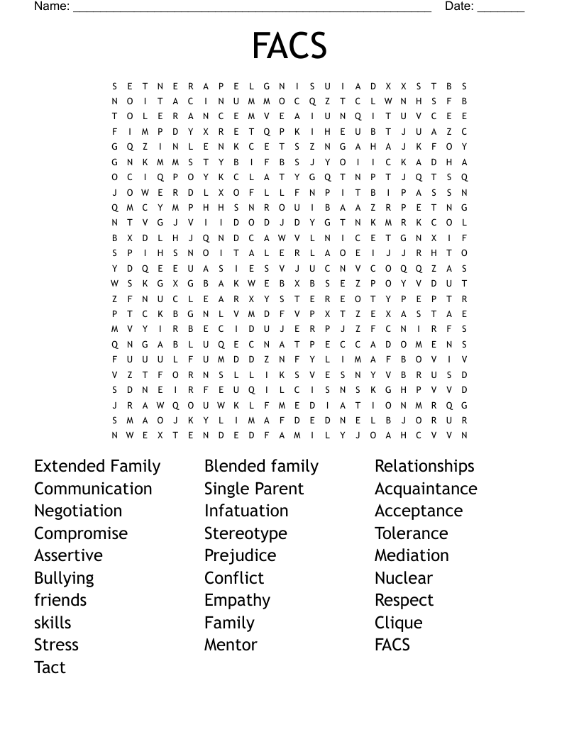 FACS Word Search