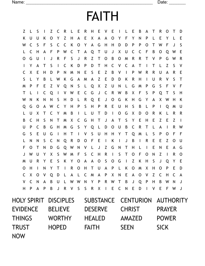 FAITH Word Search