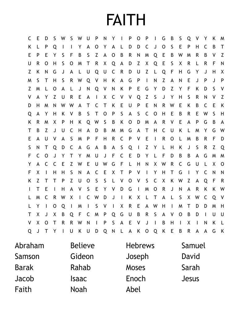 FAITH Word Search