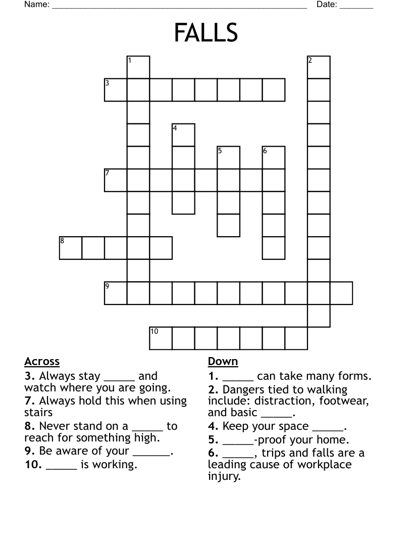 FALLS Crossword