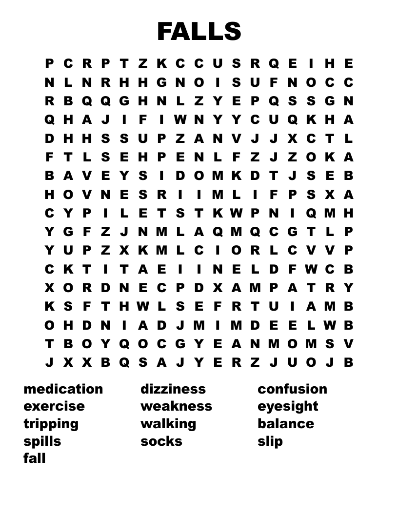 FALLS Word Search