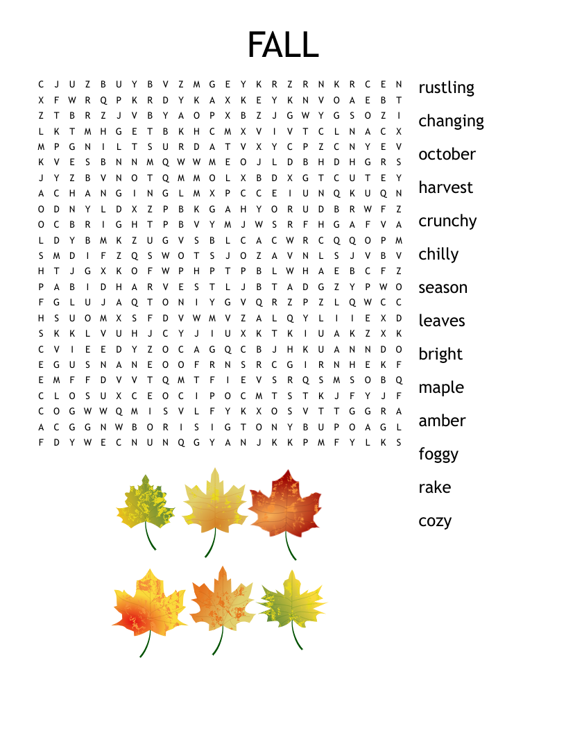 FALL Word Search