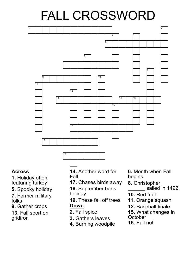 FALL CROSSWORD