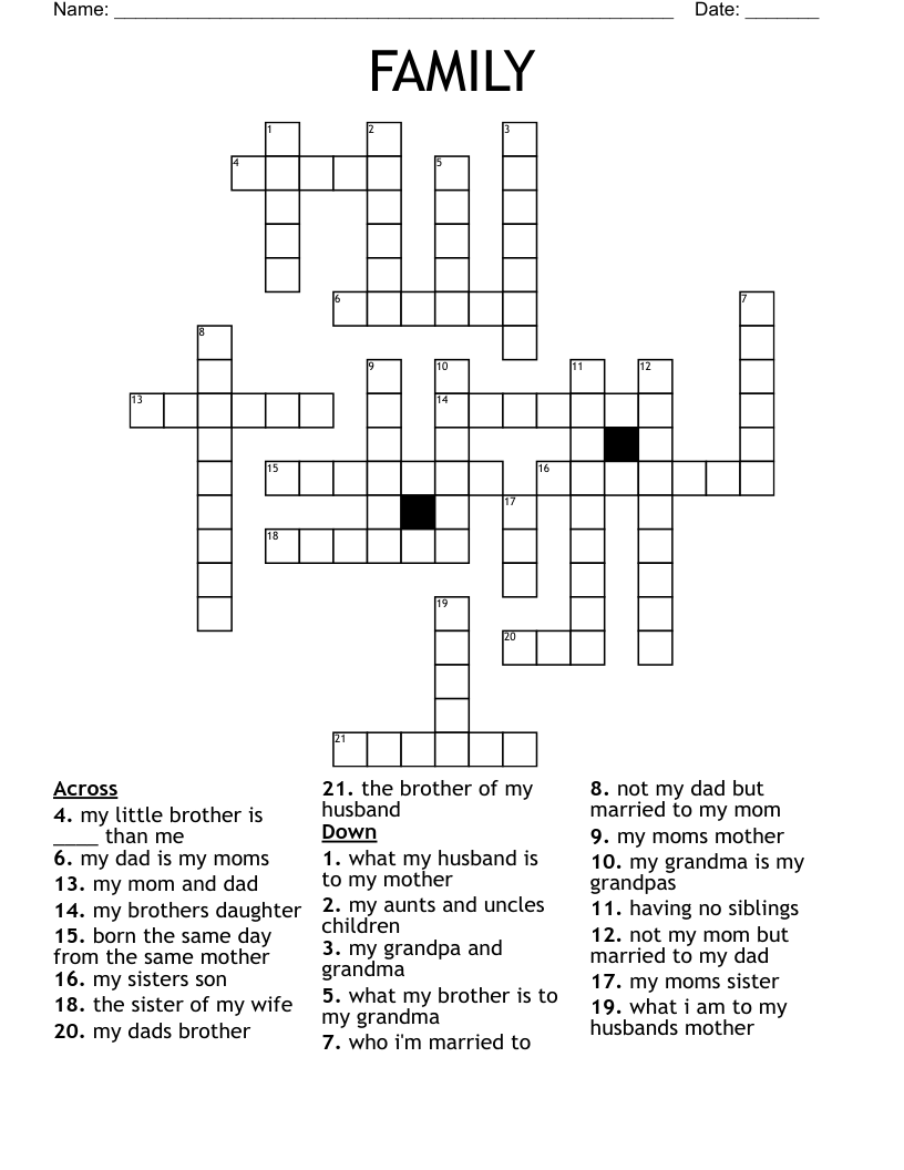 FAMILY  Crossword
