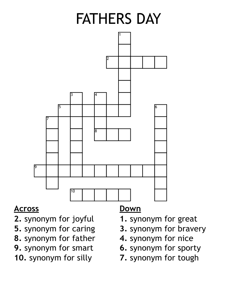 FATHERS DAY Crossword