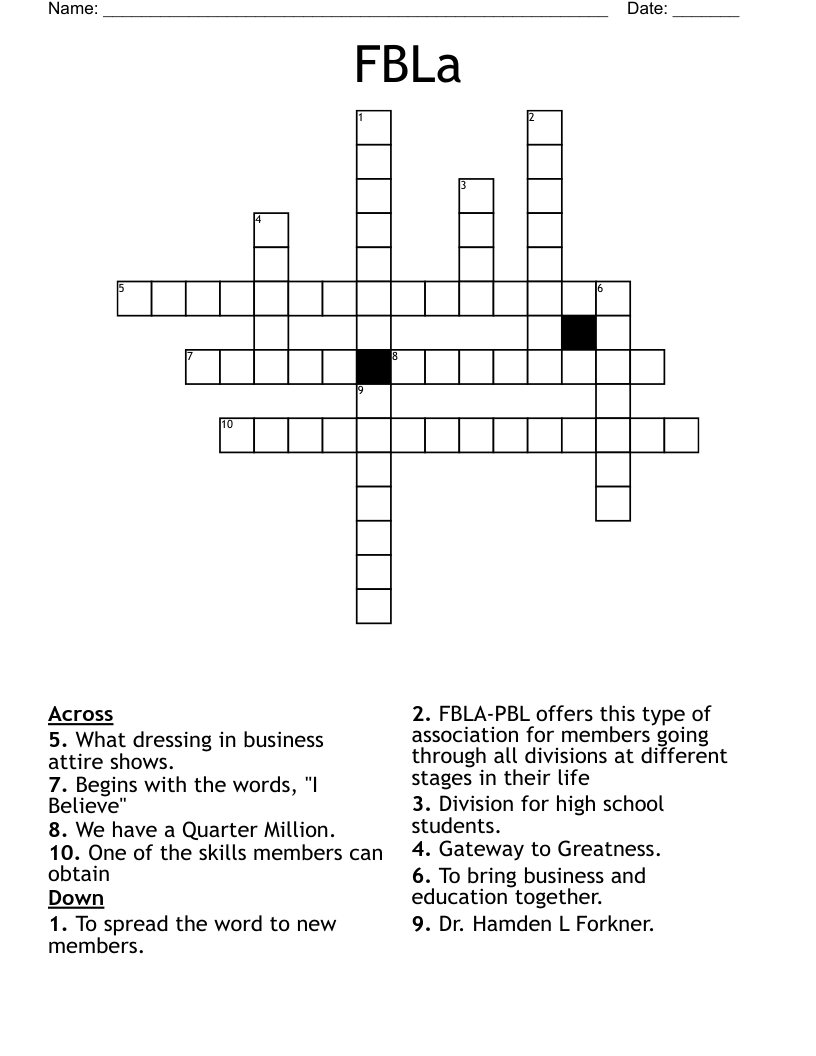 FBLa Crossword