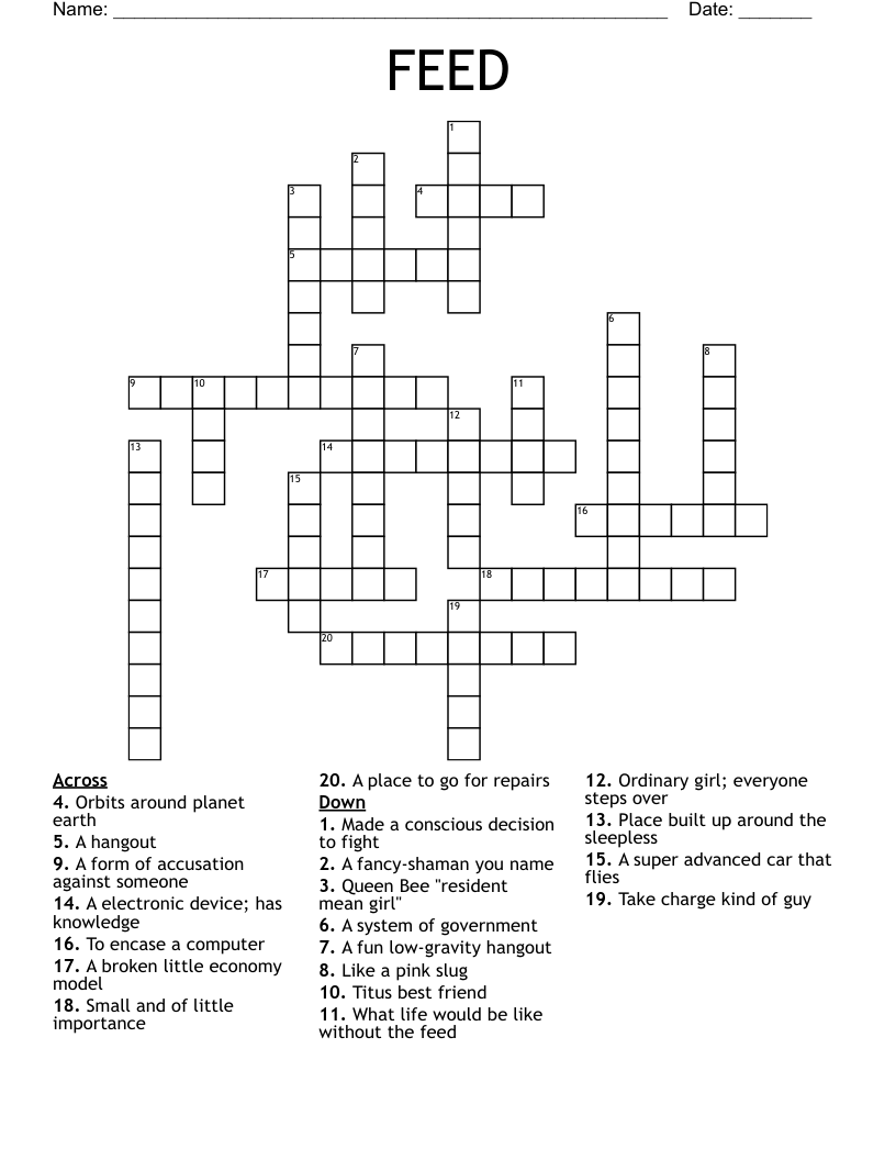 FEED Crossword