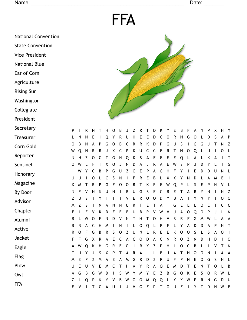 FFA Word Search