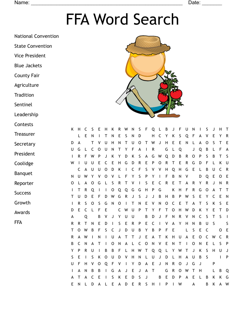 FFA Word Search