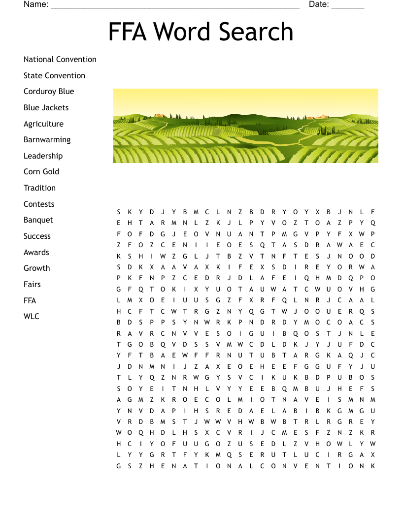 FFA Word Search