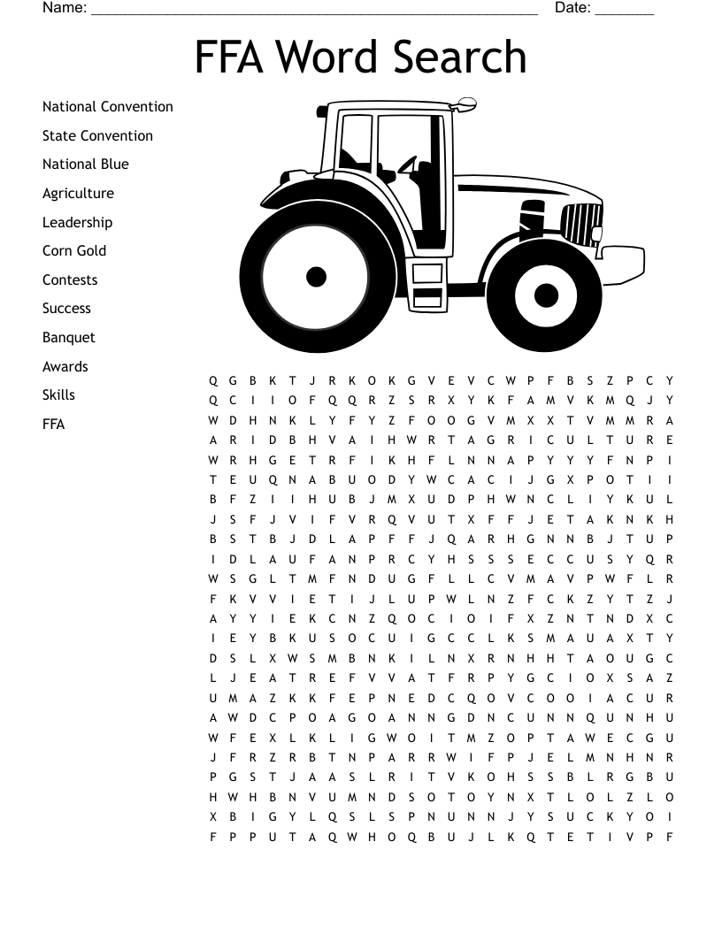 FFA Word Search
