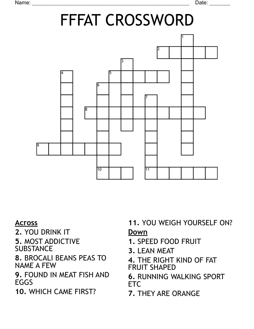 FFFAT CROSSWORD