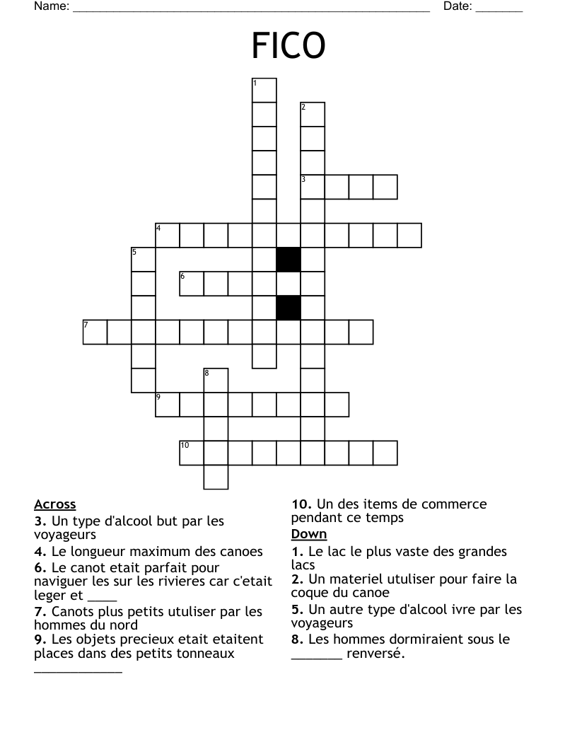 FICO Crossword