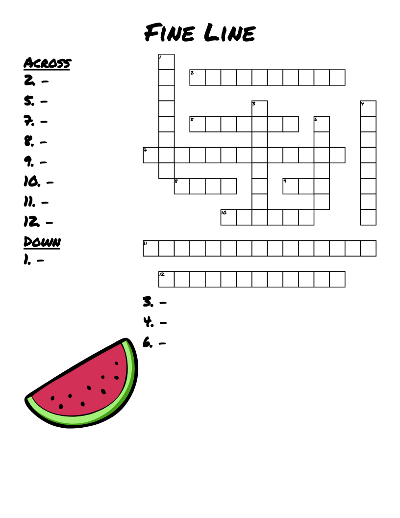 Fine Line Crossword