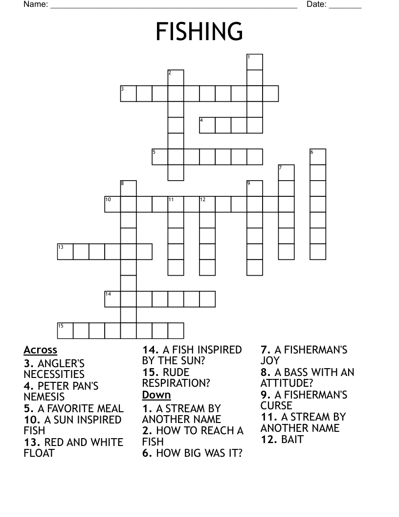 FISHING Crossword