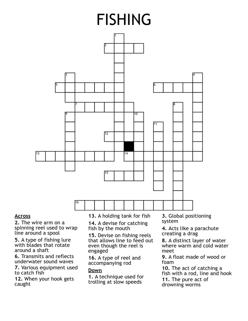 FISHING Crossword