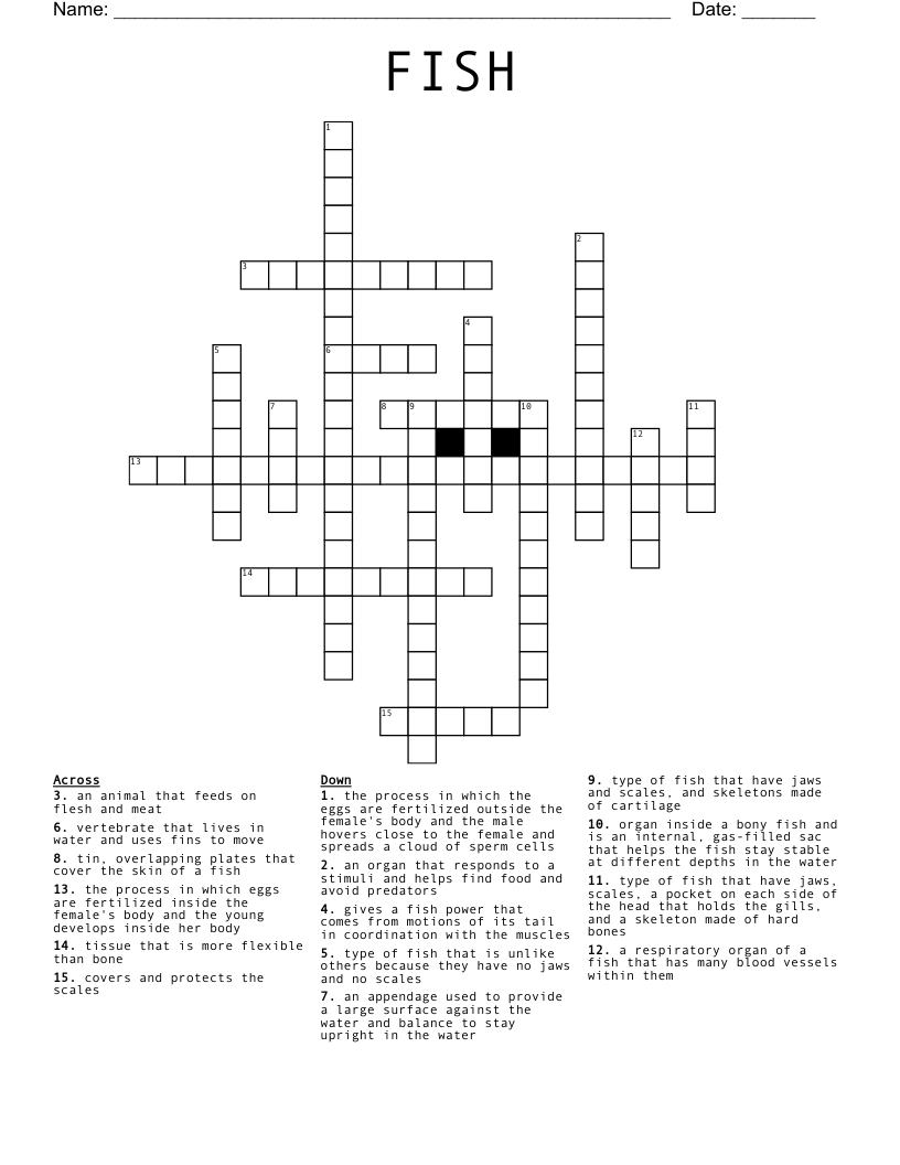 FISH Crossword