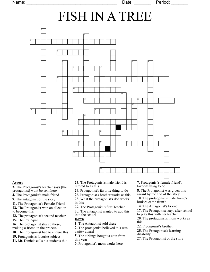 FISH IN A TREE Crossword