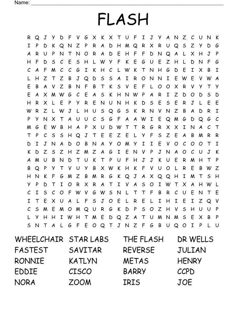 FLASH Word Search