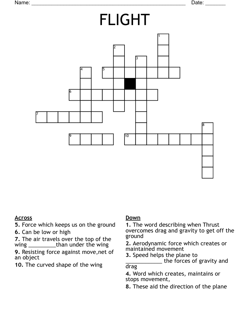FLIGHT Crossword