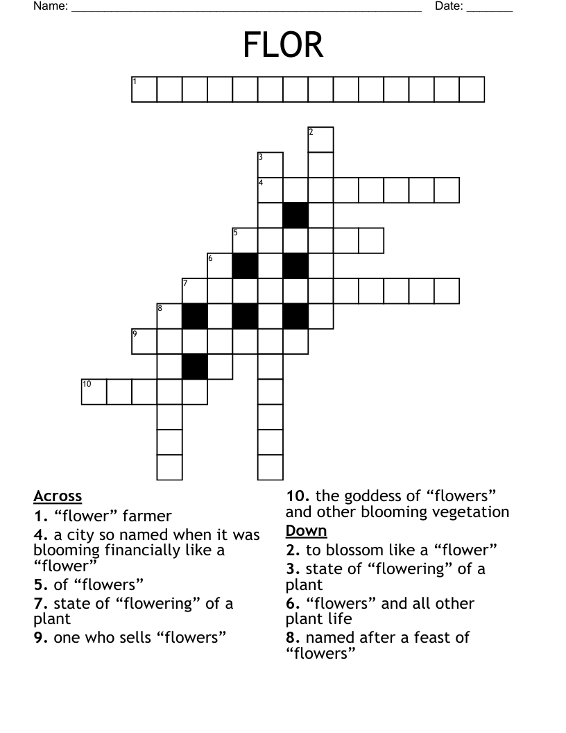 FLOR Crossword