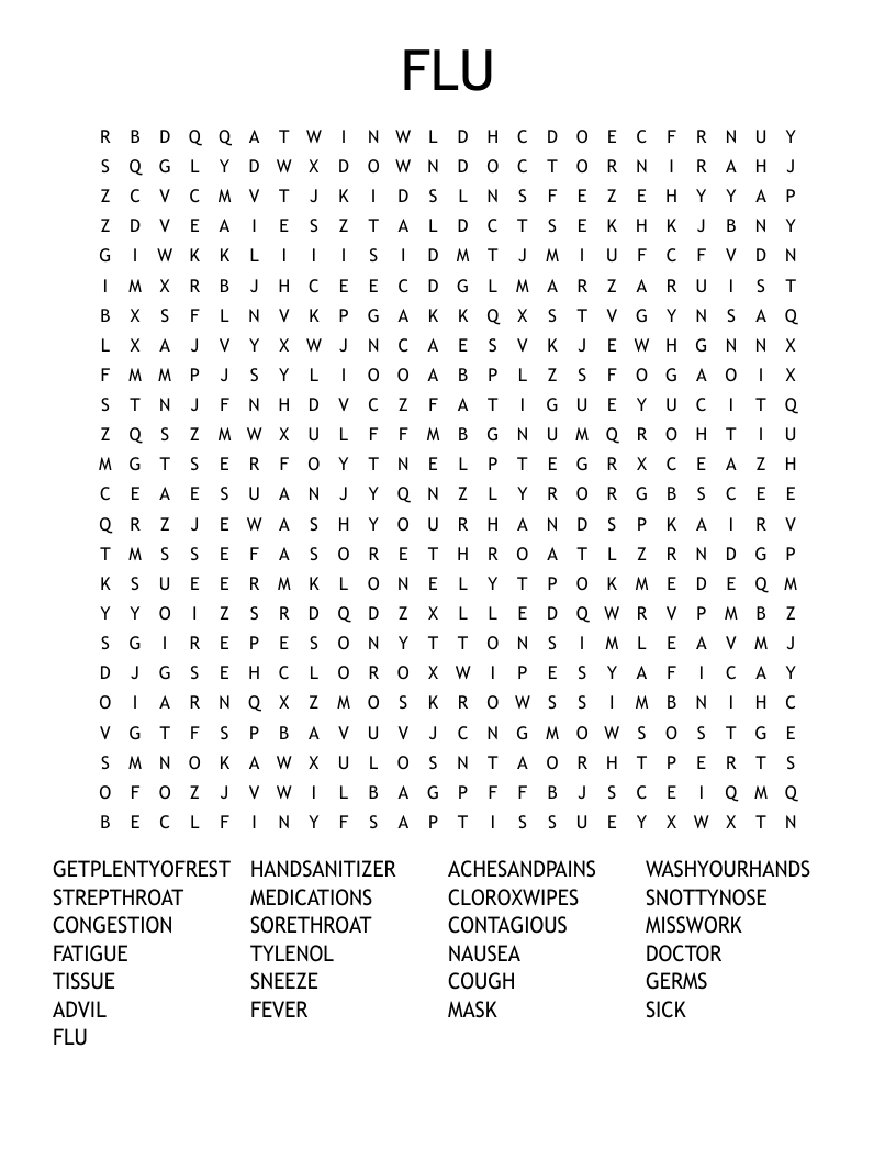 FLU Word Search