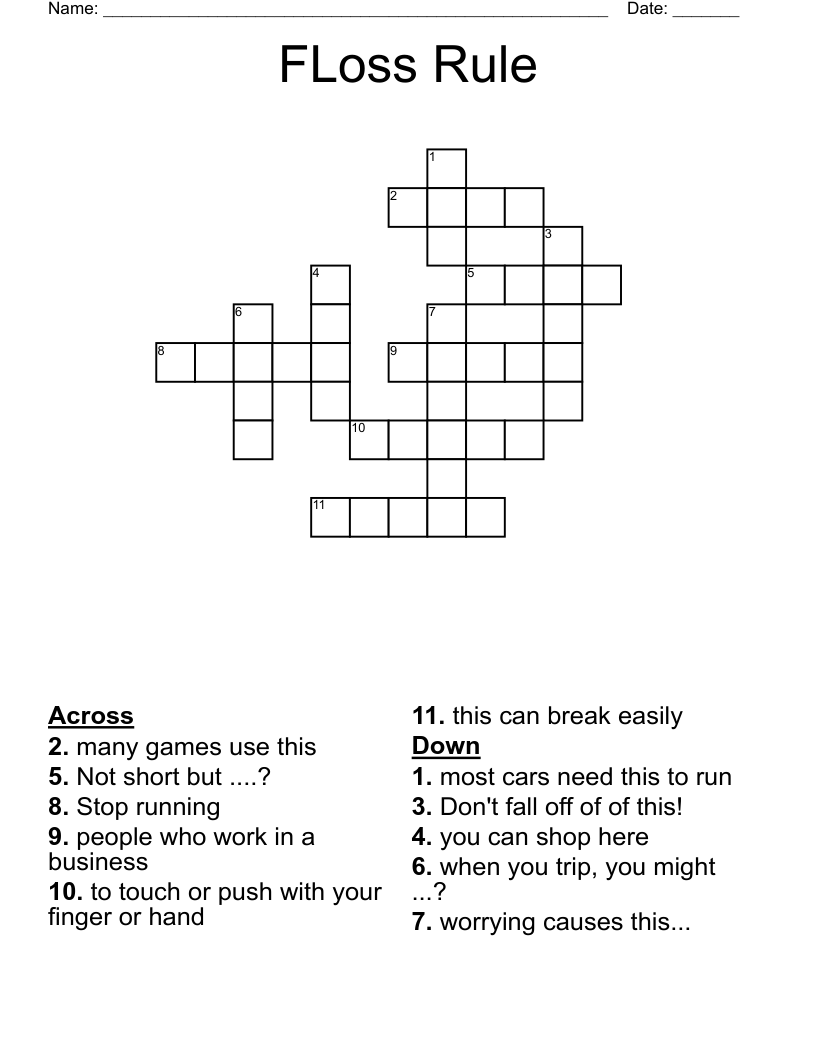 FLoss Rule Crossword