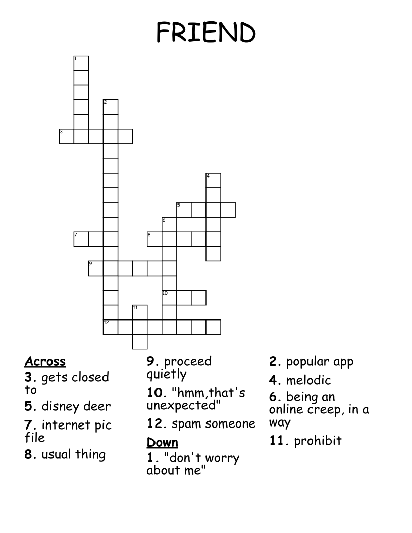FRIEND Crossword