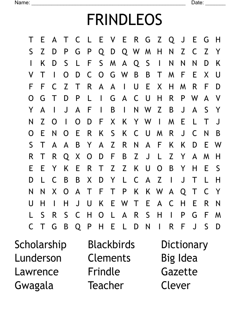 FRINDLEOS Word Search