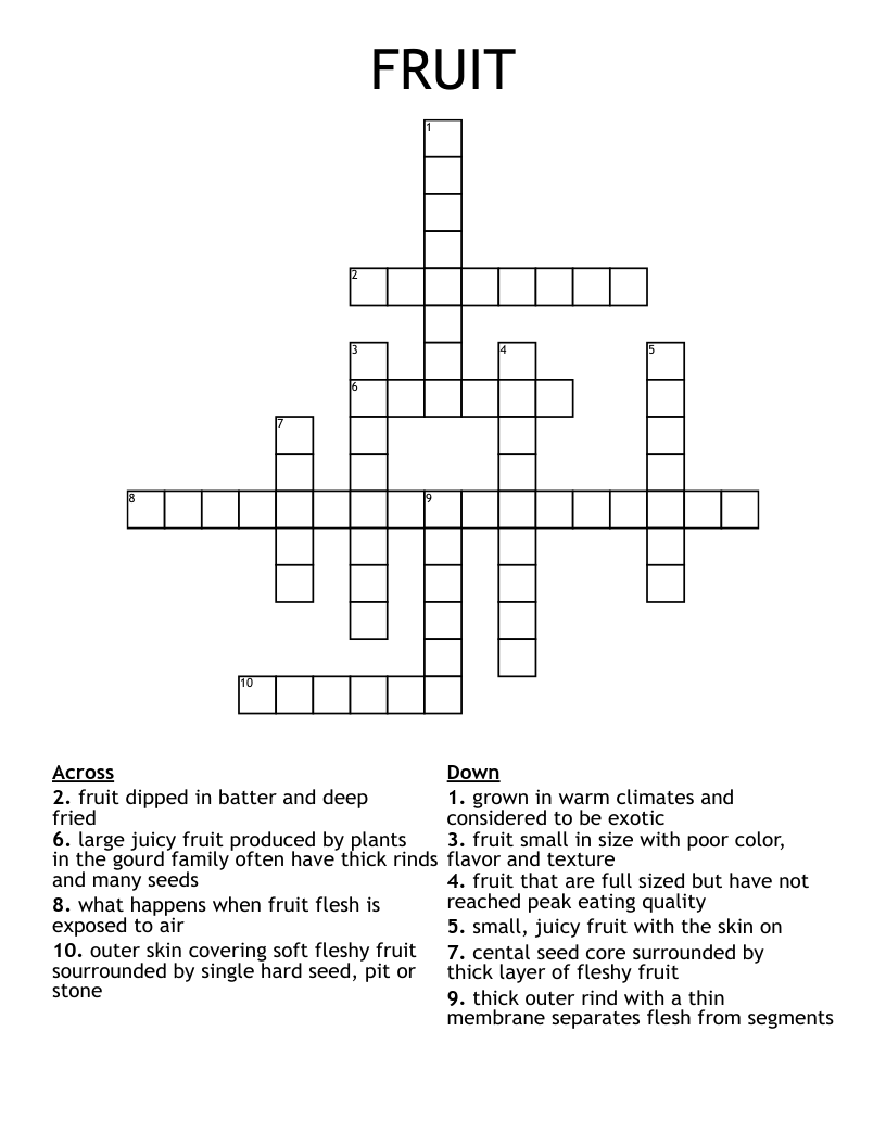 FRUIT Crossword