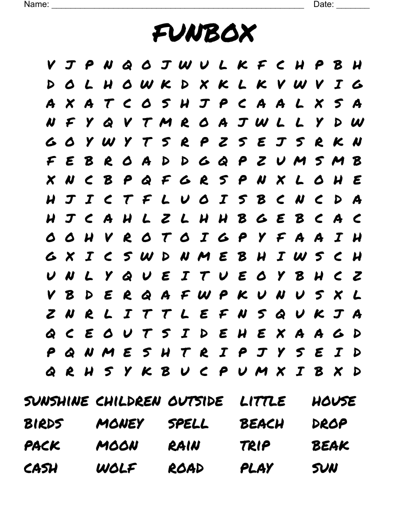 FUNBOX Word Search