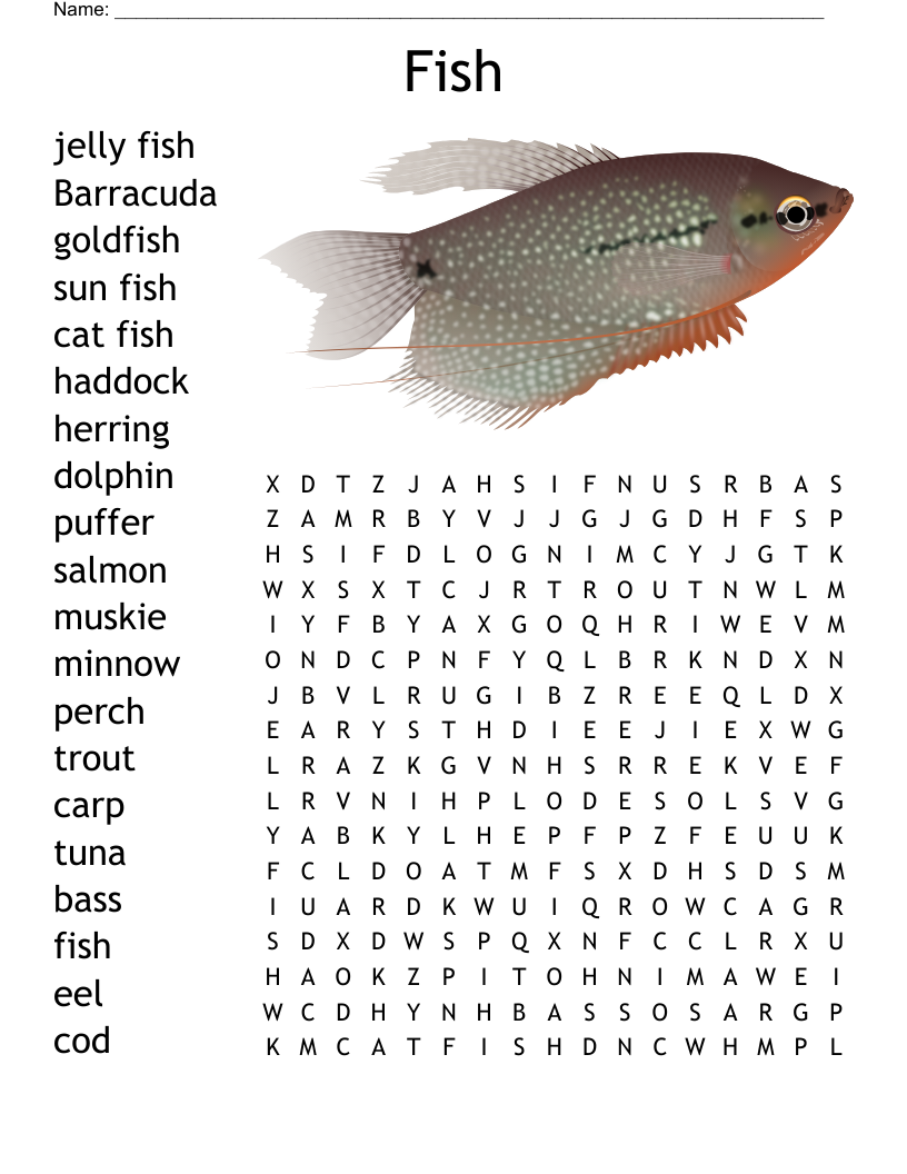 Fish Word Search