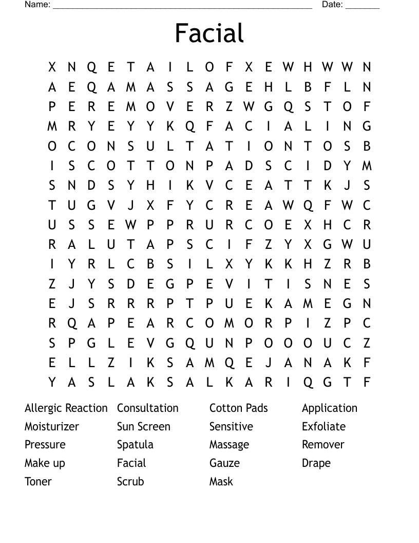 Facial  Word Search