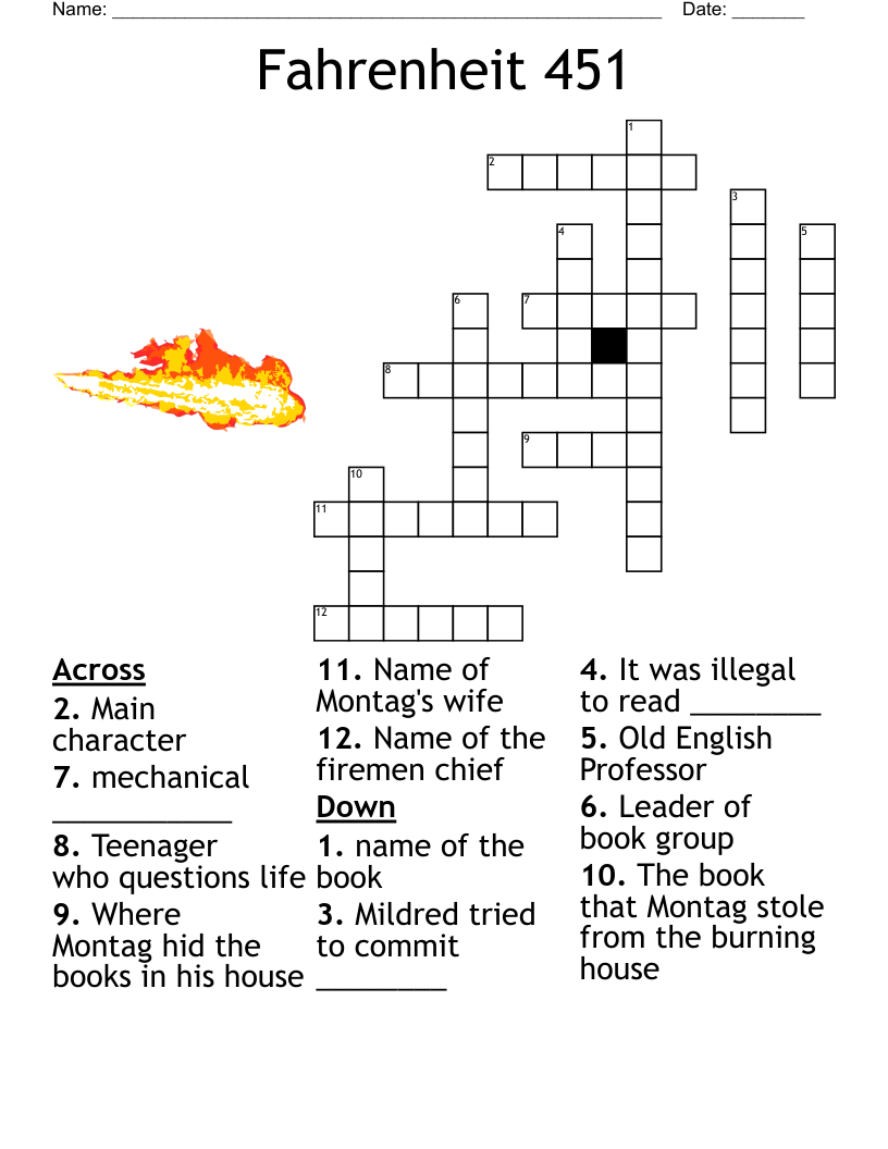 Fahrenheit 451 Crossword