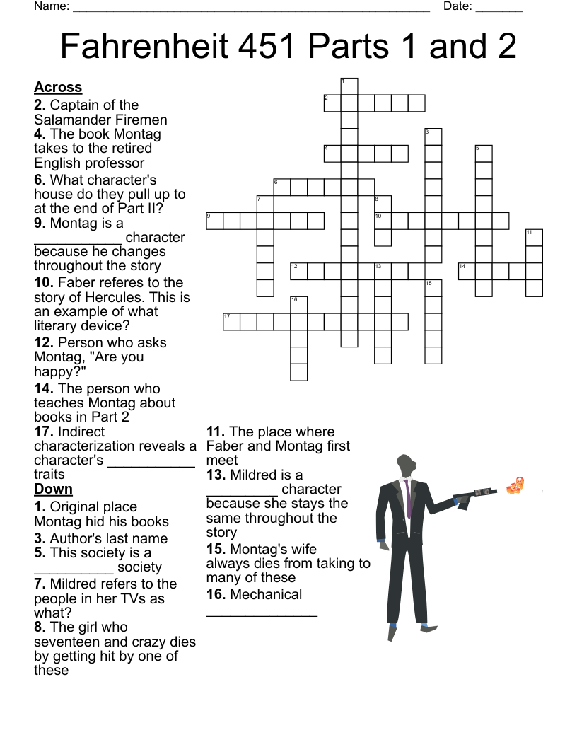 Fahrenheit 451 Parts 1 and 2 Crossword